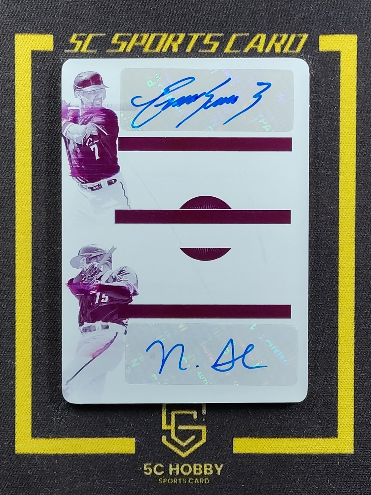 2021 Panini National Treasures Printing Plates Suarez/Senzel Dual Auto 1/1 FCZZH view 1