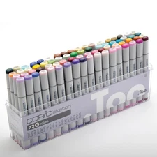 Copic Sketch Marker 72 Color Set E Type Premium Dual-Tip Design