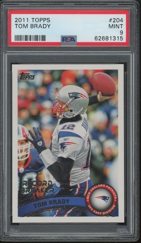 2011 Topps Record Breaker Football #204 Tom Brady Mint PSA 9