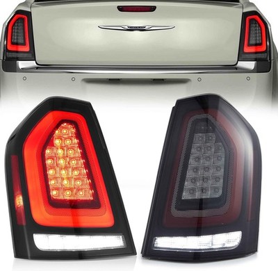 VLAND Black LED Projector Headlights+LED Tail Lights For 2011-2014 Chrysler 300