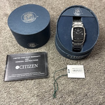 Citizen Eco-Drive Black Dial Stainless Steel Men's Watch BM6550-58E-M Paradigm