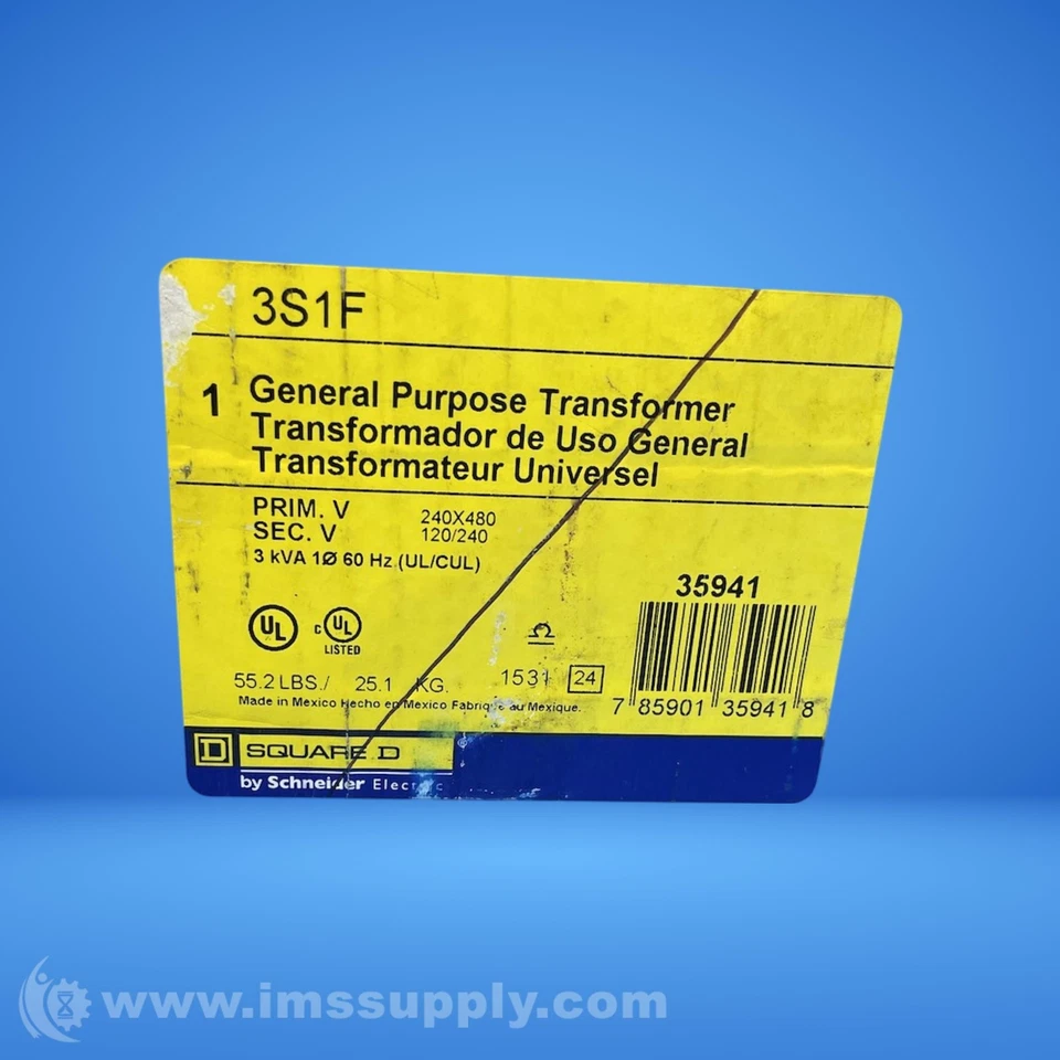 Square D 3S1F General Purpose Transformer FNFP - Image 2 of 4