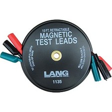 3 x 10-ft Magnetic Retractable Test Leads 1135 LANG Electrical Systems Testers