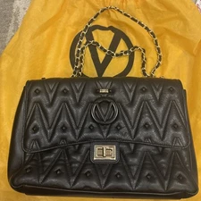 Valentino By Mario Valentino Alice Diamond Leather Shoulder Bag Women's