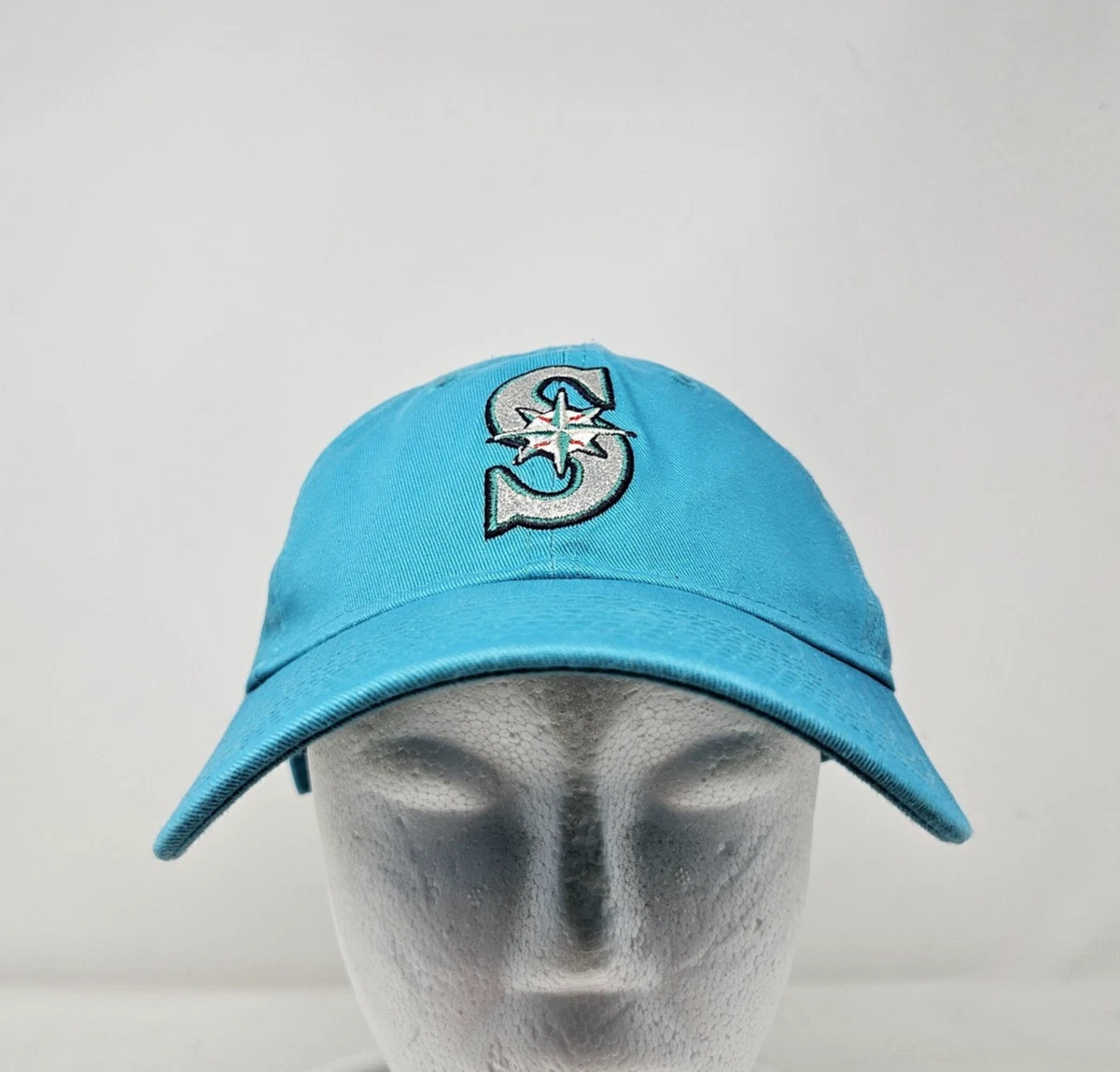 NWT ’47 Seattle Mariners Baseball Hat Teal Sequin Bling Script RARE HTF 47 Women Seattle Mariners Sports Fan Apparel & Souvenirs for  main image 3
