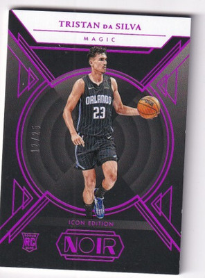 2024-25 Panini Noir NBA Basketball No. 190 Tristan Da Silva Rookie Purple 12/25