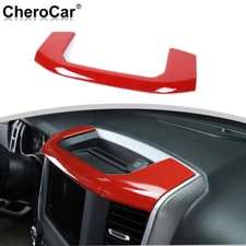 Red ABS Center Console Storage Box Cover Trim Frame For Dodge RAM 1500 2018-2020