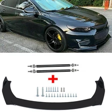 For Chevrolet Malibu Car Front Bumper Lip Spoiler Splitter Body Kit Glossy Black