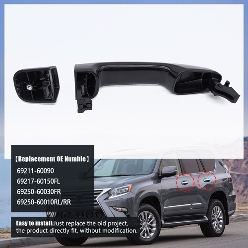 4pc Door Exterior Handle LH/RH Fits 2010-2017 Toyota Prado Land Cruiser - Picture 4 of 6