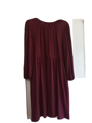 SHEIN PLUS SIZE 2XL BURGUNDY  LONG SLEEVE DRESS 