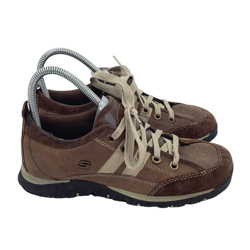 VTG SKECHERS Mens Martyr Shoes Brown Leather‎ Lace Up Ankle Boots Sz 12 Chukka Skechers mens chukka boots - Gem main image 2