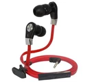 Red Flat Noodle 3.5mm Earphone Headphone Earbud Headset For iPhone Samsung