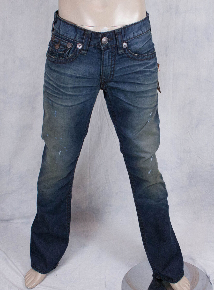 True Religion Jeans Men's Ricky Super T Shasta brown navy True Religion Jeans Men's Ricky Super T Shasta brown navy