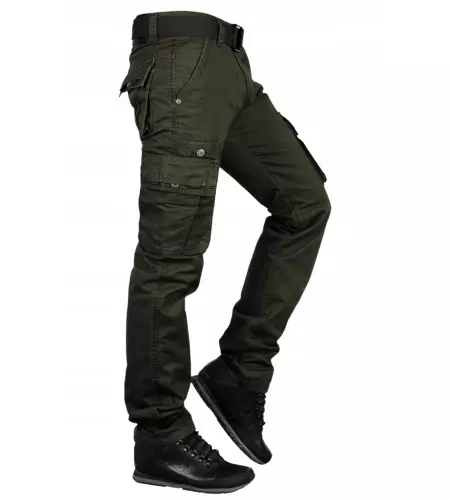 2025 Herren Camouflage Army Hose Freizeit Baumwoll Pants Cargohose mit Gürtel-DE - Bild 34 von 55