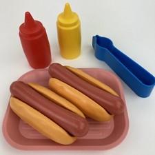 Vtg Fisher Price Fun w Play Food for Little Tikes Hot Dog Lunch 100 Complete