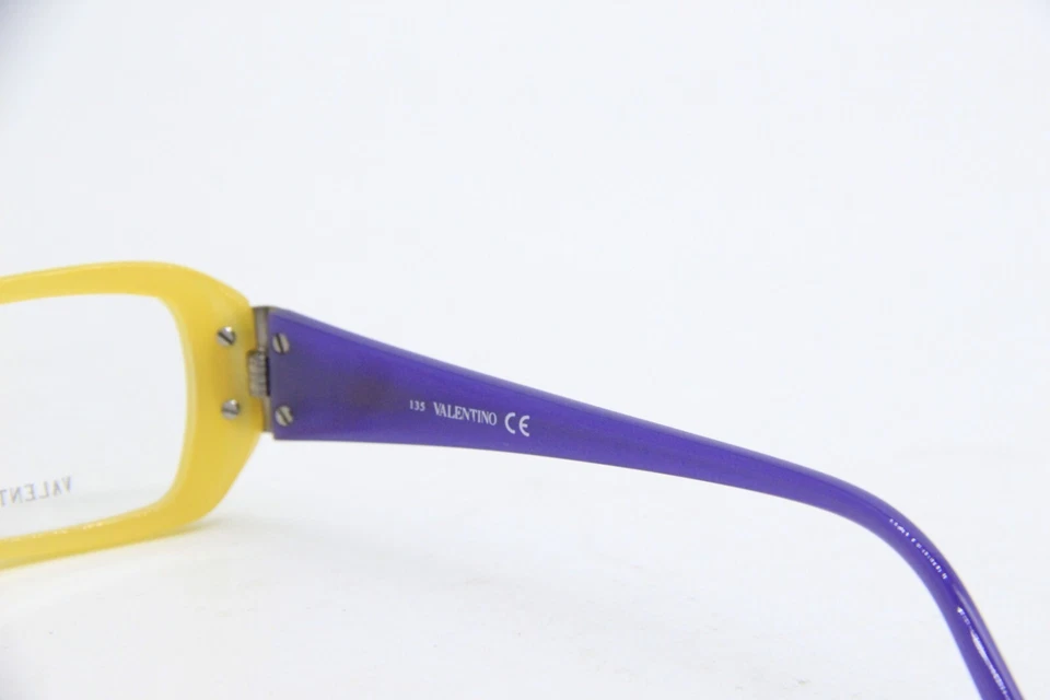 NUEVOS MARCOS DE GAFAS VALENTINO V5596 VQQ AMARILLO PÚRPURA AUTÉNTICOS 52-15 Foto 3 de 4