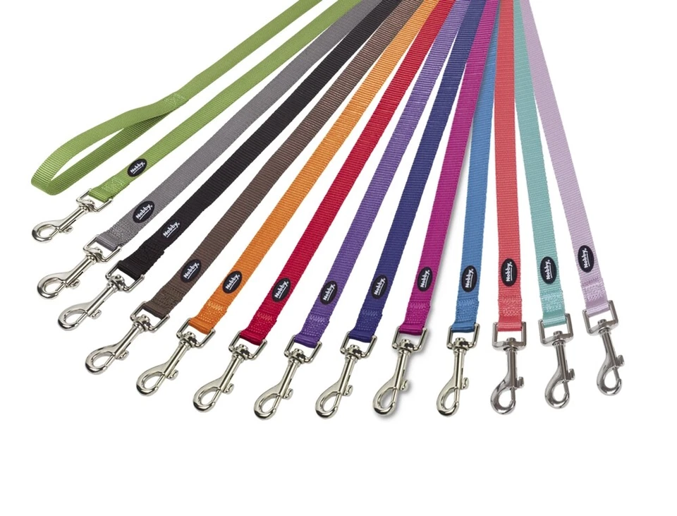 Nobby Leine Nylon CLASSIC 120 cm lang - 10/15/20/25 mm breit Hundeleine 1,2 m