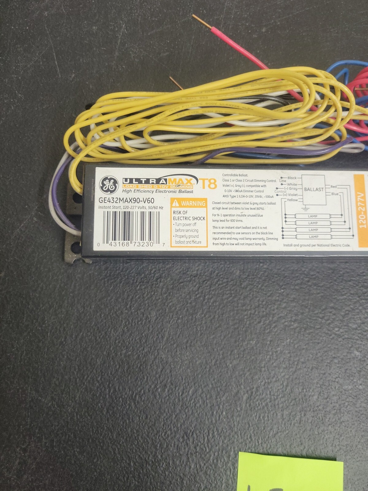 GE 432MAX90V60 LAMP T8 DIMMING BALLAST T8 Fluorescent Ballast