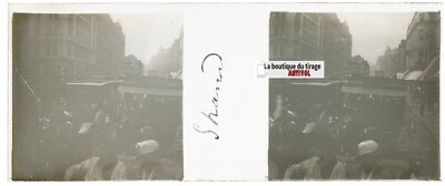 England, Auto, Stereo Glasplatte, schwarz-weiß positiv 4,5x10,7 cm