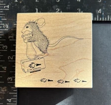 Stampa Rosa House Mouse Designs 1998, Ltd Ed Pogo Stamp 001 Wood Rubber Stamp
