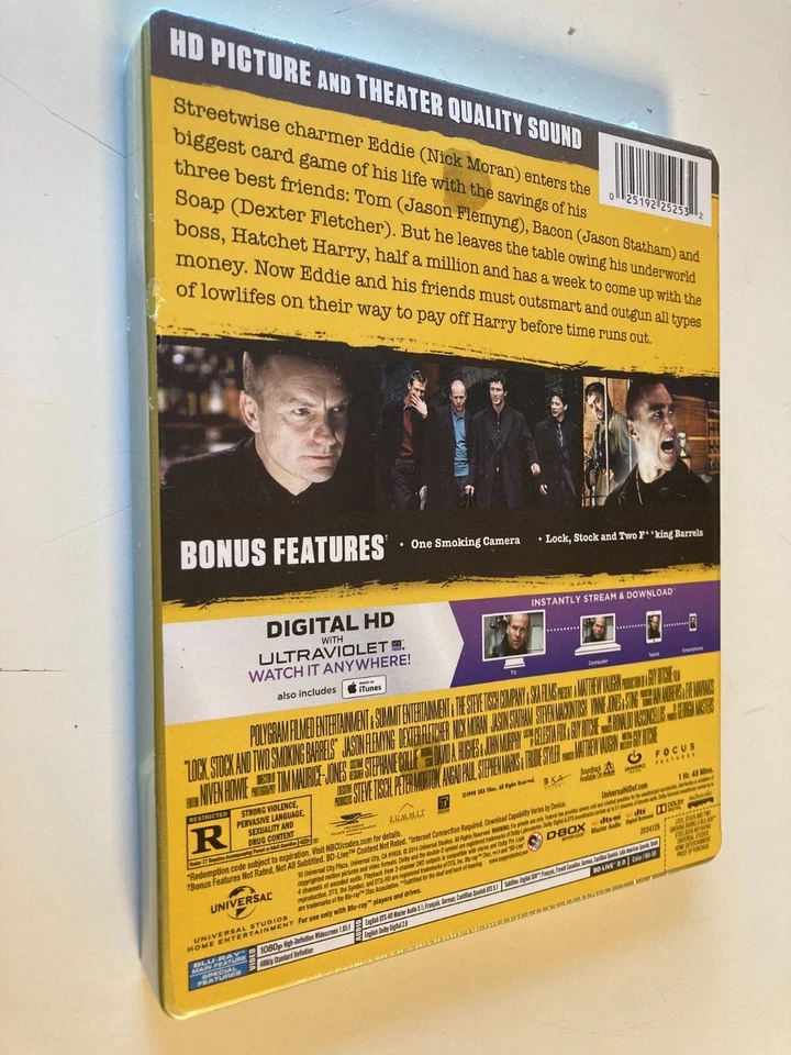 Lock Stock & Two Smoking Barrels Steelbook (Blu ray, 1998, Limited Edition)(NEW) - Image 2 of 2
