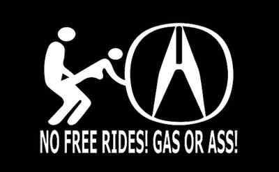 Decus Warning Gas Or Ass XXL 2541 (Bianco) // Adesivo