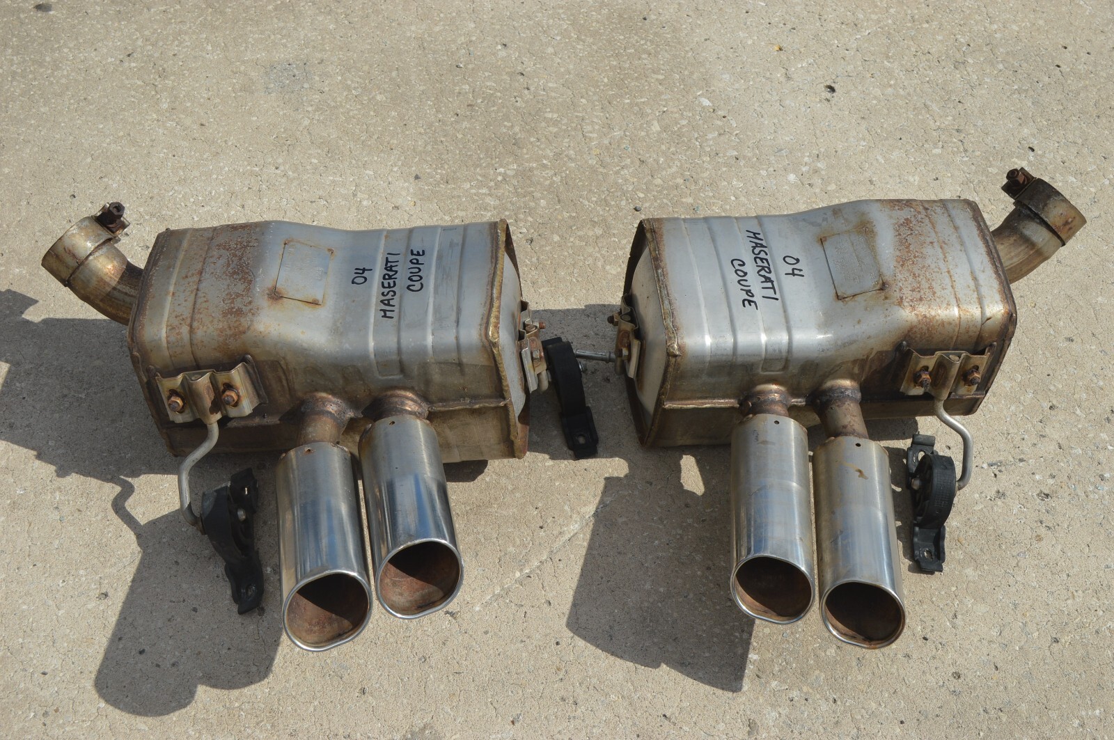 2004 M138 MASERATI GT COUPE LEFT & RIGHT  MUFFLER EXHAUST PAIR