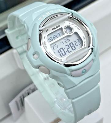 Casio Baby-G BG-169U-3DR DAMEN AQUAMARIN DIGITAL ANALOG SILBER WEISSES ZIFFERBLATT