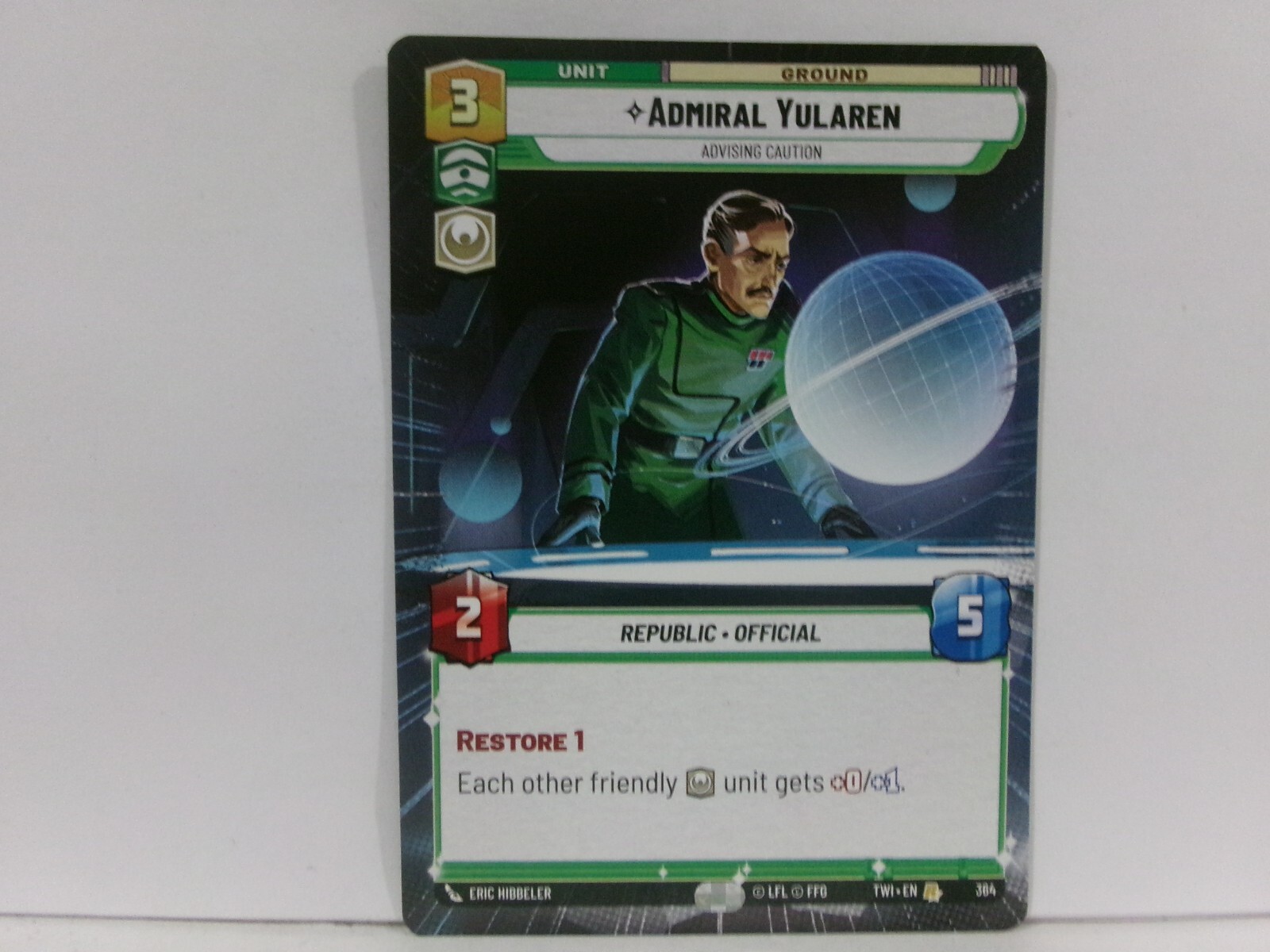 Admiral Yularen Hyperspace Star Wars Unlimited TWI Twilight of the Republic #364