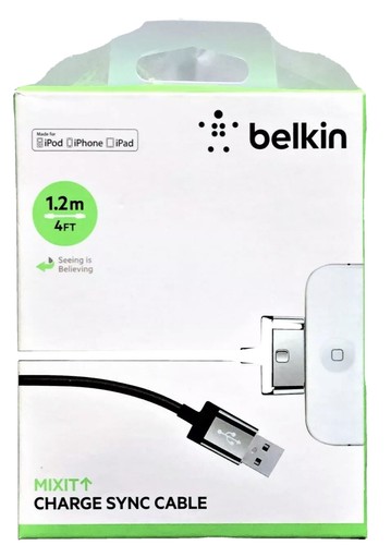 Belkin Mixit↑ ChargeSync Kabel 4 Fuß 30-Pin auf USB b1.027 - Bild 1 von 6