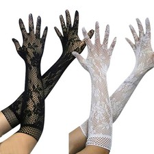 New Fashion Etiquette Gloves Long Fishnet Gloves Nets Smooth Fashion More Sty A1