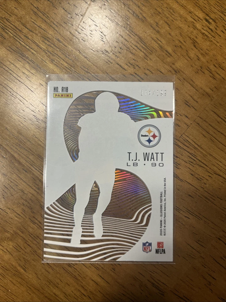 TJ Watt 2020 Panini Illusions Astounding /299 - Image 2 of 3