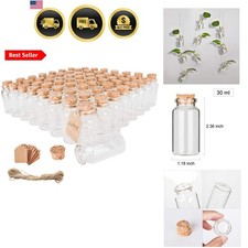 30ml Potion Bottles,64PCS Small Glass Bottles with Cork, DIY Decoration Tiny ...