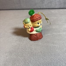 Jasco Merri Bells Collection Bisque Porcelain Caring Critters Mamma Bear And Cub