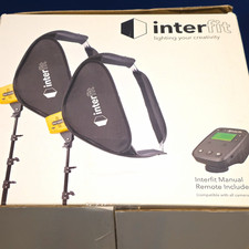 Interfit Honey Badger 320, Two Light Flash Kit Pop-Up Softboxes Manual Remote