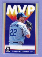 Clayton Kershaw MVP Holo 2019 Donruss Optic #MVP-11 Dodgers Baseball Card