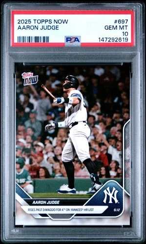 147292619 Aaron Judge 2025 Topps Now #697 PSA 10