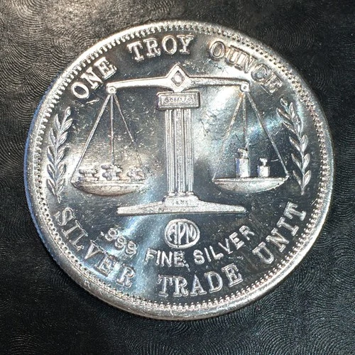 1oz Silver Bullion A-MARK EAGLE FLAG & SCALES style WE COMBINE SHIP #R771