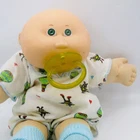 Cabbage Patch Kids 1986 Doll Pacifier  Outfit 14" BBB Green Eyes