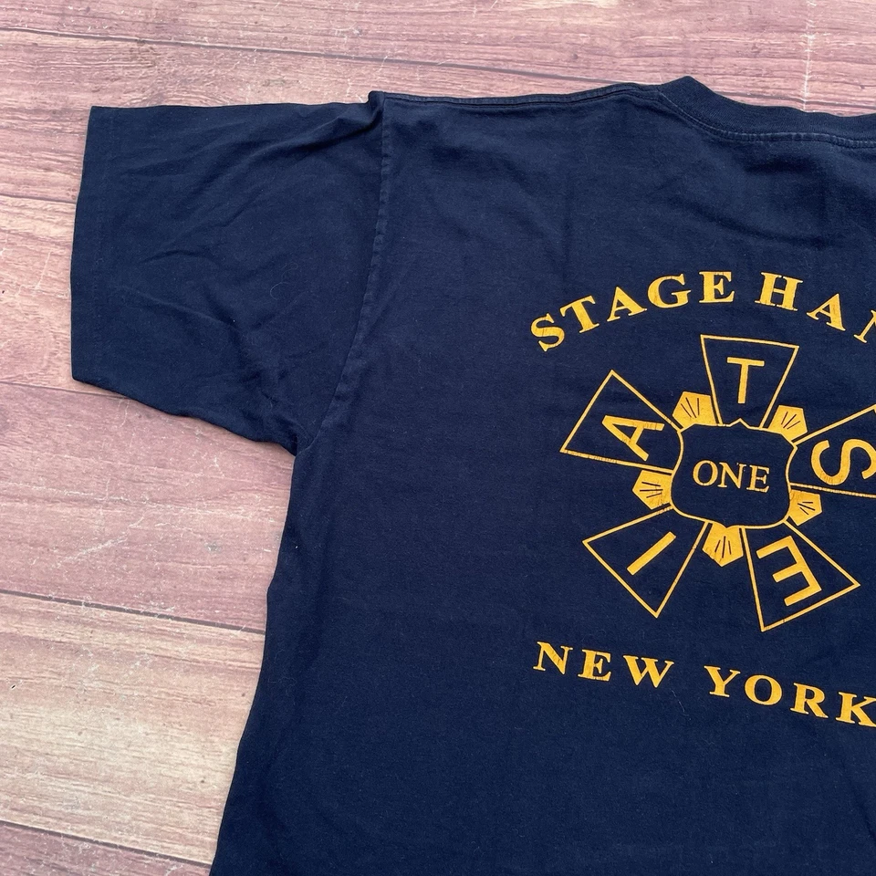 Винтажная футболка 90-х New York City Local One IATSE Labor Day синяя мужская размер XL - Изображение 3 из 4