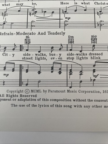 SILVER BELLS Spartiti Pianoforte Livingston & Evans Paramount Music 1950 - Foto 3 di 5