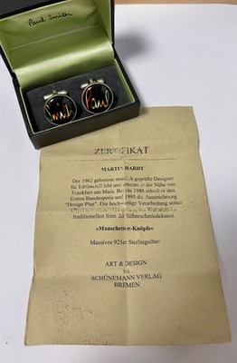 2 Manschettenknöpfe   Paul Smith  - 925er Silber - Martin Hardt - mit Zertifikat