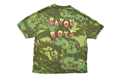 Jordan Zion Williamson Bayou Boys Camo T-Shirt Green Mens Size XL
