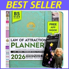 High-Quality 2026 Planner | Thick Paper | Faux Leather Cover