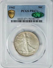 1942 Walking Liberty Half 50c PR67+ Secure PCGS ~ CAC 950596-13