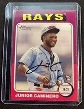 2024 Topps Heritage - Junior Caminero #267 (RC) Rookie Tampa Bay Rays