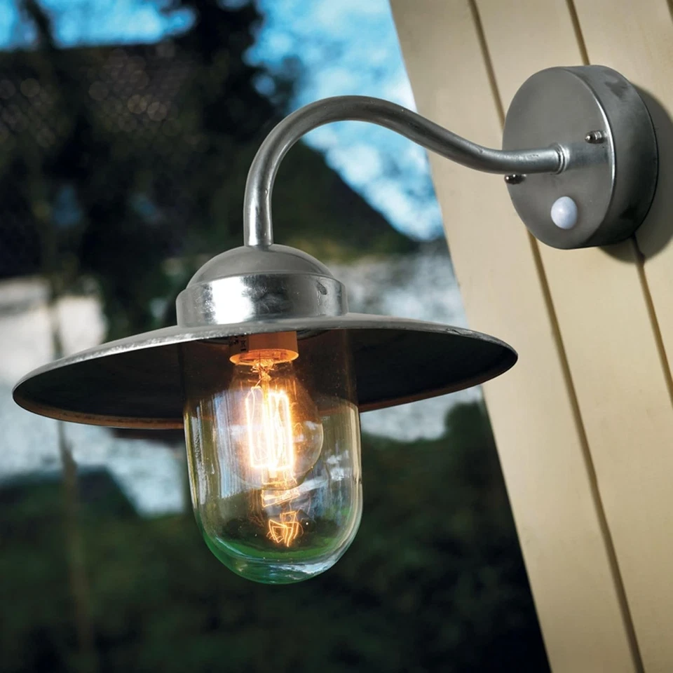 Luxembourg Galvanized Outdoor PIR Wall Lantern Light - Image 2 of 4