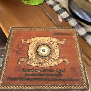 Perdomo Habano Bourbon Barrel-Aged Wooden Collectible Cigar Box