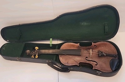 Antique Hopf Violin estate found *untested needs work with Made Germany Case
