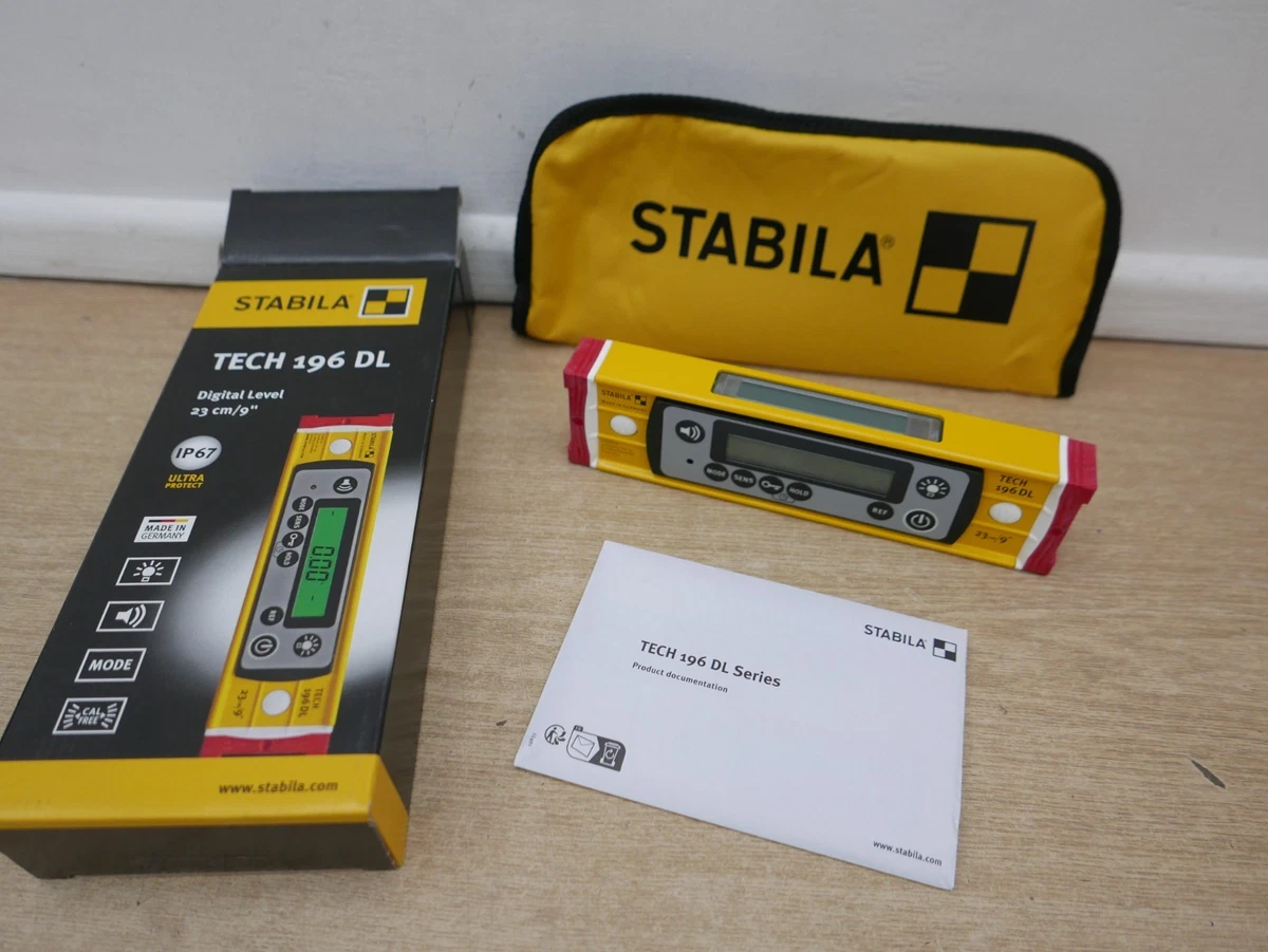 STABILA 23CM TECH 196 DL NIVEL DE ESPÍRITU DIGITAL + BOLSA 19831